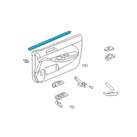 OEM 2002 Honda Civic Weatherstrip, R. FR. Door (Inner) Diagram - 72335-S5S-E01