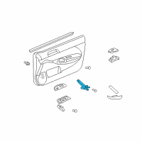 OEM 2003 Honda Civic Base, L. Door Grip *NH167L* (GRAPHITE BLACK) Diagram - 83591-S5S-E01ZA