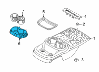 OEM 2021 Dodge Durango CUPHOLDER-Console Diagram - 5LX59DX9AA