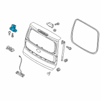 OEM 2016 Hyundai Santa Fe Sport Tail Gate Latch Assembly Diagram - 81230-2W000