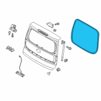 OEM 2015 Kia Soul EV Weatherstrip-Tail Gate Opening Diagram - 87321B2000