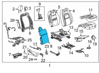 OEM GMC Canyon Seat Back Heater Diagram - 84435483