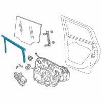 OEM 2016 Jeep Renegade None-Door Glass Run Diagram - 68417438AA