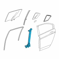 OEM 2015 Honda Accord Regulator Assembly, Left Rear Door Power Diagram - 72750-T2A-A03