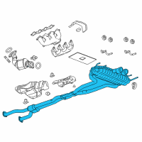 OEM Cadillac Muffler & Pipe Diagram - 25902024