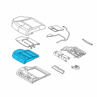 OEM 2017 Lincoln Continental Seat Cushion Pad Diagram - GD9Z-99632A22-ED