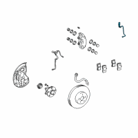 OEM 2006 Lexus LS430 Wire Assy, Pad Wear Indicator, Front RH Diagram - 47770-50050