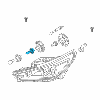 OEM 2016 Hyundai Santa Fe Sport Bulb Diagram - 18647-55007-S
