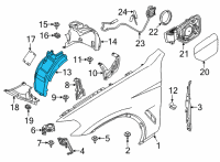 OEM 2021 BMW X3 Cover, Wheel Arch, Frontsection, Front Left Diagram - 51-71-7-445-681