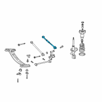 OEM Lexus Rear Suspension Control Arm Assembly, No.2, Left Diagram - 48740-33080