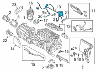 OEM 2021 BMW M340i Cable Set, Heater/Air Conditioner Diagram - 64-11-9-382-848