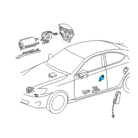 OEM 2014 Toyota Land Cruiser Side Sensor Diagram - 89831-08020