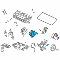 OEM Honda Accord Cover Assembly, Rear Timing Belt (Upper) Diagram - 11830-RCJ-A00