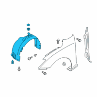 OEM 2021 Hyundai Veloster Front Wheel Guard Assembly, Right Diagram - 86812-J3000