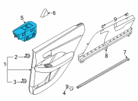 OEM 2021 Hyundai Sonata Power Window Sub Switch Assembly Diagram - 93580-L1000-REY