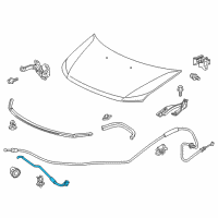 OEM 2013 Honda Odyssey Stay, Hood Opener Diagram - 74145-TK8-A00