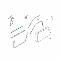 OEM 2009 Infiniti G37 MOULDING Assembly - Front Door Outside, LH Diagram - 80821-JL00A