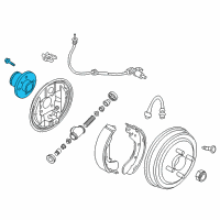 OEM 2010 Chevrolet Aveo5 Hub & Bearing Diagram - 95903586