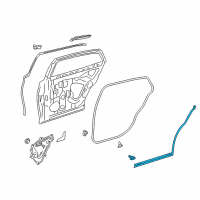 OEM Lexus LS500h WEATHERSTRIP, Rear Door Diagram - 67873-50010