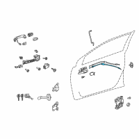 OEM Toyota Corolla Lock Cable Diagram - 69750-02180