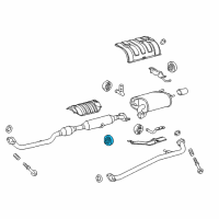 OEM 2019 Toyota Avalon Front Pipe Hanger Diagram - 17565-0P051