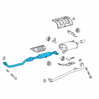 OEM 2015 Toyota Camry Front Pipe Diagram - 17410-0V090