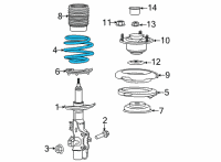 OEM Cadillac CT4 Coil Spring Diagram - 84824948