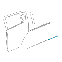 OEM 2021 Chevrolet Spark Body Side Molding Diagram - 95421589