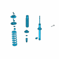 OEM Acura TL Shock Absorber Assembly, Rear Diagram - 52610-SEP-A06