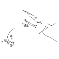 OEM 2004 Kia Spectra Connector-Windshield Washer Diagram - 9866129000