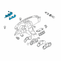 OEM 2017 Nissan 370Z Voltage Meter Assembly Diagram - 24845-1EA1A
