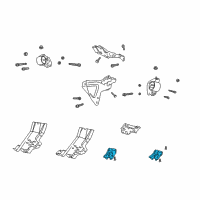 OEM 1998 Dodge Dakota INSULATOR-Transmission Support Diagram - 52019998