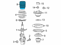 OEM 2022 Cadillac CT4 Dust Shield Diagram - 84576881