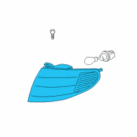 OEM 1999 Toyota Solara Lens & Housing Diagram - 81621-06040