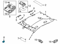 OEM 2020 Hyundai Sonata Retainer-Sunvisor Diagram - 85235-B1000-YTH