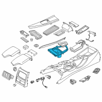 OEM 2015 BMW 320i Trim, Centre Console, Front Diagram - 51-16-9-218-925