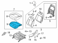 OEM Hyundai Santa Cruz PAD ASSY-FRONT SEAT CUSHION, LH Diagram - 88150-CW010