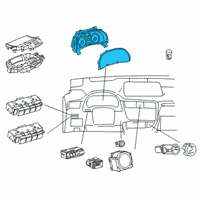 OEM 2019 Lexus RX450hL Meter Assembly, COMBINAT Diagram - 83800-48Y70