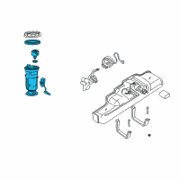 OEM 1999 Dodge Ram 2500 Van Fuel Pump Assembly Diagram - 5014789AB