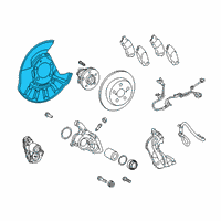 OEM 2019 Lexus UX200 Brake Dust Shield Diagram - 4780333010