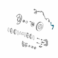 OEM 2007 Acura TSX Hose Set, Rear Front Brake Diagram - 01464-SDA-A03