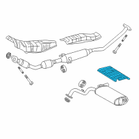 OEM Pontiac Shield, Exhaust Muffler Heat Diagram - 19184740