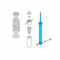 OEM Hyundai Veloster Rear Shock Absorber Assembly Diagram - 55310-J3AA0