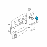 OEM 2000 Infiniti G20 Assist Power Window Switch Assembly Diagram - 25411-0M010