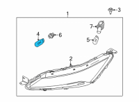 OEM 2016 Nissan 370Z Bulb Diagram - 26272-8991A