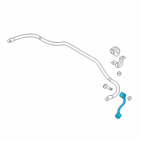 OEM 2015 Nissan Rogue Link Complete-STABILIZER Rear, RH Diagram - 55619-JY00B
