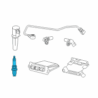 OEM Mercury Mariner Spark Plug Diagram - AGSF-22F-1MX