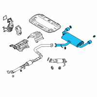 OEM 2021 Hyundai Veloster N Muffler Assembly-Rear Diagram - 28710-K9101