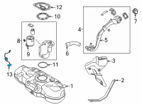 OEM 2020 Hyundai Venue Fuel Pump Sender Assembly Diagram - 94460-K2500