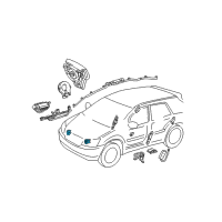 OEM Lexus RX350 Sensor, Air Bag, Front Diagram - 89173-09100